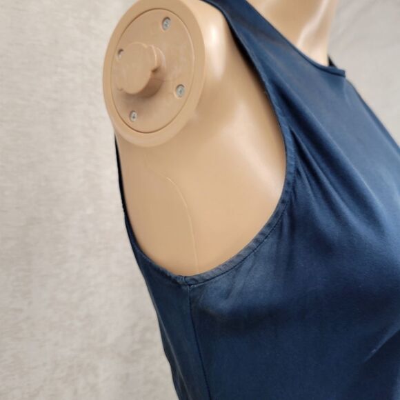 A.L.C. Blue Stretch Silk Evening Slip Maxi Dress Women's Size 2 *SEE WEAR NOTES* - Picture 7 of 15